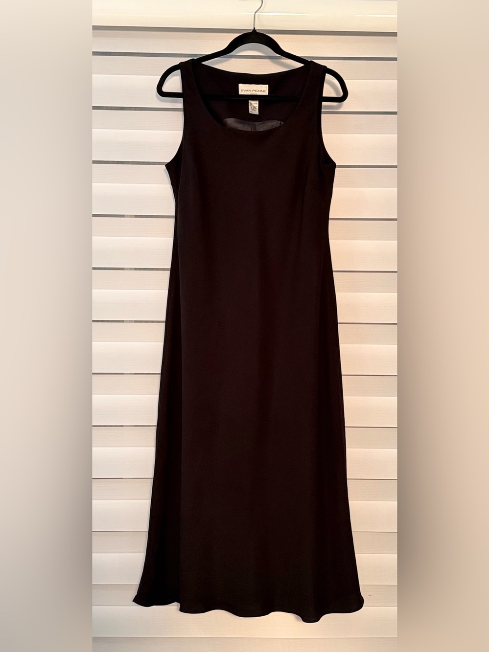 Evan-Picone Black Sleeveless Maxi Dress Size 14 Classic LBD